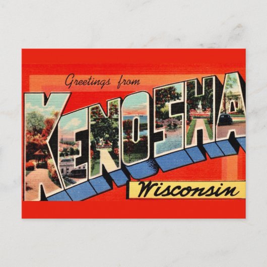 Kenosha WI Grußkarte Postkarte (Vorderseite)