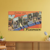 Kenosha, Wisconsin - Große Buchstabenszenen Leinwanddruck (Insitu (Wohnzimmer))