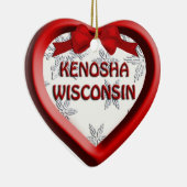 Kenosha Wisconsin Herz Weihnachtsschmuck (Rechts)