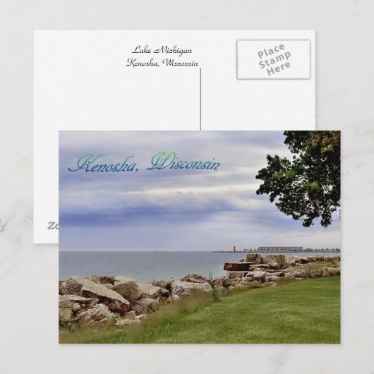 Kenosha, Wisconsin Postkarte (Vorne/Hinten)