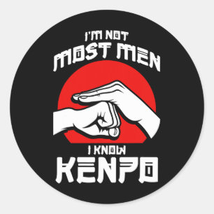 Kenpo Aggressive Selbstverteidigung Karate Martial Runder Aufkleber