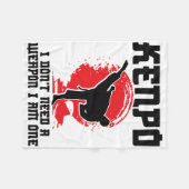 Kenpo Fighter Weapon Kenpo Instructor Karate Marti Fleecedecke (Vorderseite (Horizontal))