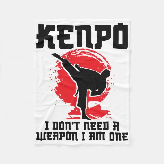 Kenpo Fighter Weapon Kenpo Instructor Karate Marti Fleecedecke (Vorderseite)