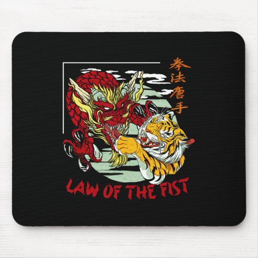 Kenpo Karate Chinesische Schriftzeichen-Gesetz Mousepad (Vorne)