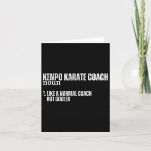 Kenpo Karate Coach Definition Funny Proud Amerikan Karte