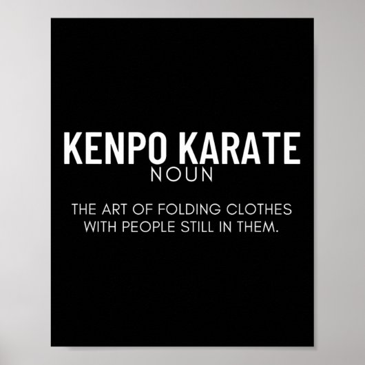 Kenpo Karate Definition Funny American Kenpo Poster (Vorne)