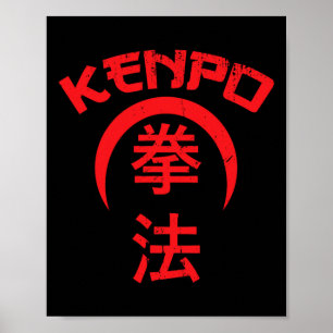 Kenpo Karate Design Japanisch Lettisch Martial Art Poster