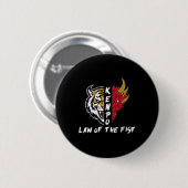 Kenpo-Karate-Gesetz des ersten lustigen Sprichwort Button (Vorne & Hinten)