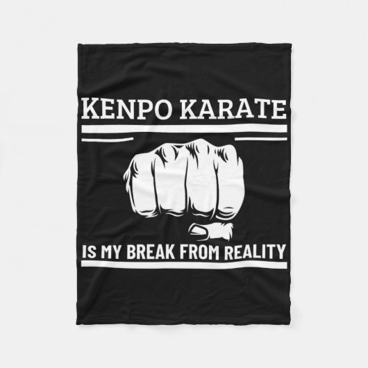 Kenpo Karate ist mein Bruch mit der Realität lusti Fleecedecke (Vorderseite)