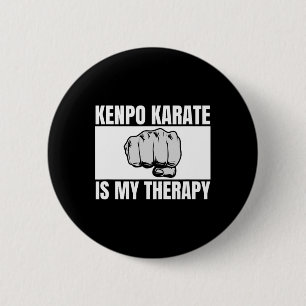 Kenpo Karate ist meine Therapie Funny American Ken Button