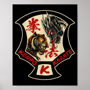 Kenpo Karate Kampfsport Selbstverteidigung Tiger D Poster