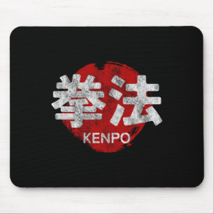 Kenpo Karate Kanji Sonne Japan Kampfsport Vintage Mousepad