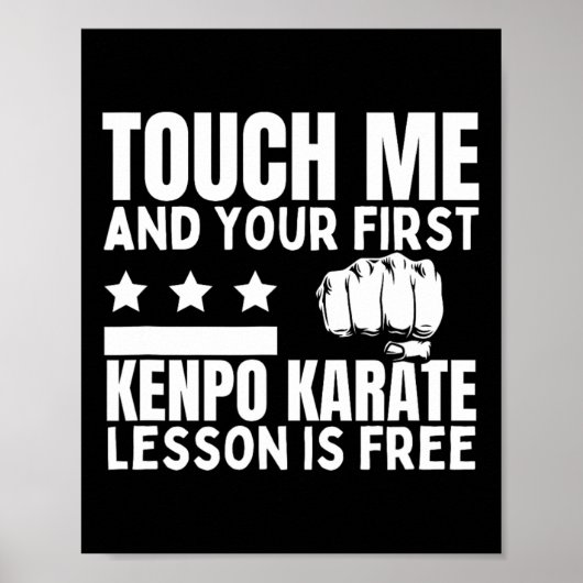 Kenpo Karate Lesson für Freier Coach Funny America Poster (Vorne)
