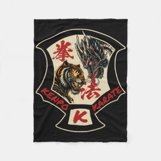 Kenpo Karate Martial Art Self Defense Tiger Dragon Fleecedecke