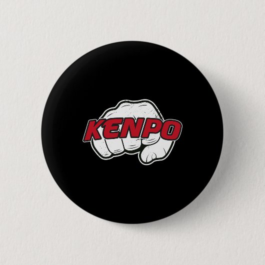 Kenpo Karate Martial Arts Self Defense Fist Button (Vorderseite)