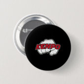 Kenpo Karate Martial Arts Self Defense Fist Button (Vorne & Hinten)