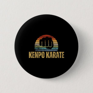Kenpo Karate Vintag Retro 70er Design Funny Americ Button