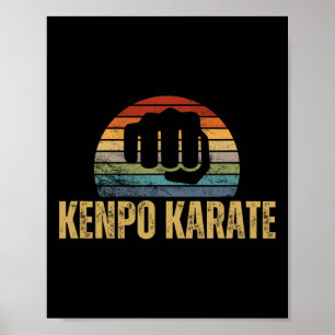Kenpo Karate Vintag Retro 70er Design Funny Americ Poster