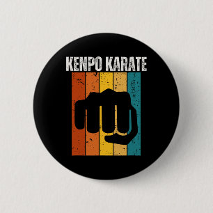 Kenpo Karate Vintage Retro 70er Jahre Design Lusti Button