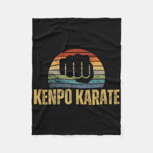 Kenpo Karate Vintage Retro 70er Jahre Design Lusti Fleecedecke
