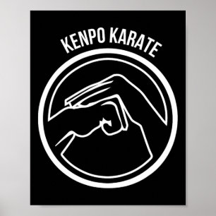 Kenpo Karate White Black Hands Coole Kampfkunst T Poster