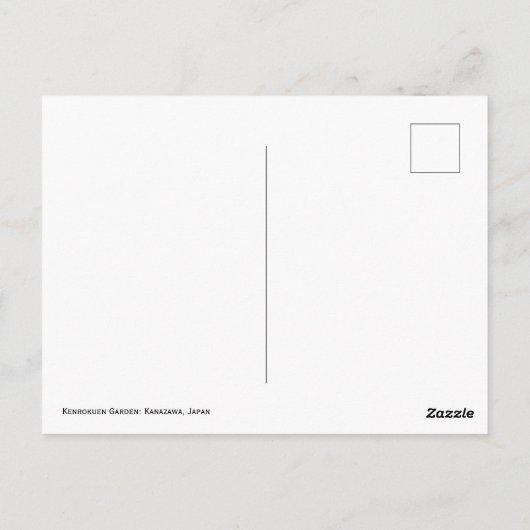 Kenrokuen Garden: Kanazawa, Japan Postkarte (Rückseite)