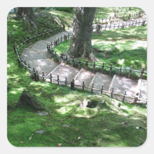 Kenrokuen-Garten: Kanazawa, Japan Quadratischer Aufkleber