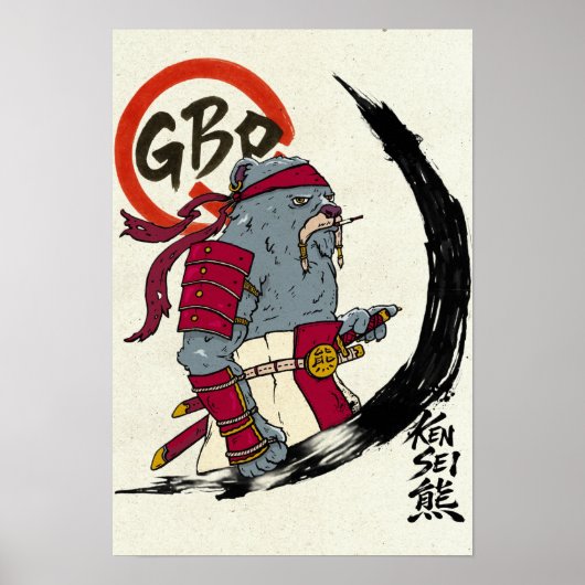 Kensei Bär Scroll Poster (Vorne)
