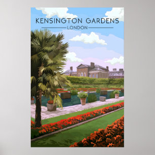 Kensington Gardens London Reiseplakat Poster