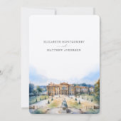 Kensington Palace Gardens London UK Wedding Einladung (Rückseite)