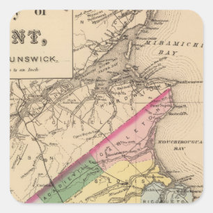 Kent Co., NB Quadratischer Aufkleber
