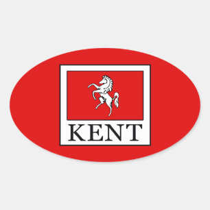 Kent County England Ovaler Aufkleber