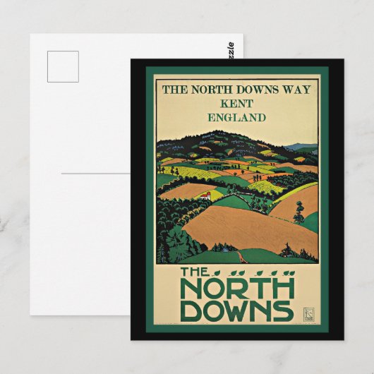 Kent, England, North Downs, Postkarte (Vorne/Hinten)