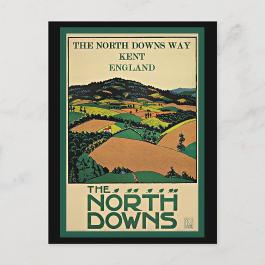 Kent, England, North Downs, Postkarte (Vorderseite)