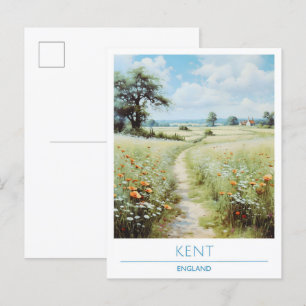 Kent England Vintage Reise Postkarte
