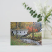 Kent Falls Covered Bridge Postkarte (Stehend Vorderseite)
