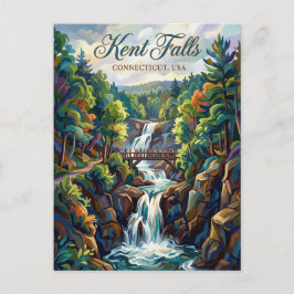 Kent Falls State Park Connecticut Postkarte