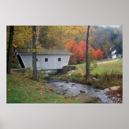 Kent Falls und Covered Bridge Poster (Vorne)