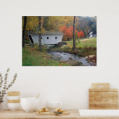 Kent Falls und Covered Bridge Poster (Küche)