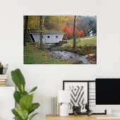Kent Falls und Covered Bridge Poster (Heimbüro)