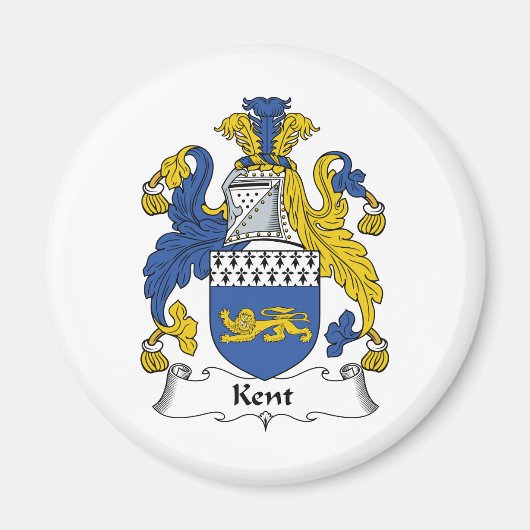 Kent Familienwappen Magnet (Vorne)