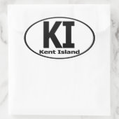 Kent Island Decal (Set von 4 Jahren) Ovaler Aufkleber (Tasche)