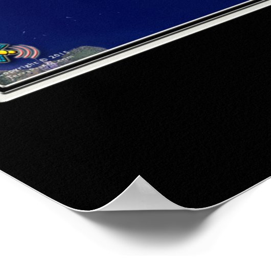 Kent Island Maryland From Space Satellite Map Poster (Ecke)