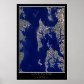 Kent Island Maryland From Space Satellite Map Poster (Vorne)
