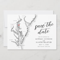 Kent Island Maryland Karte Hochzeit