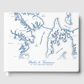 Kent Island Maryland Map Hochzeit in Urlaubsort Gästebuch (Vorderseite)
