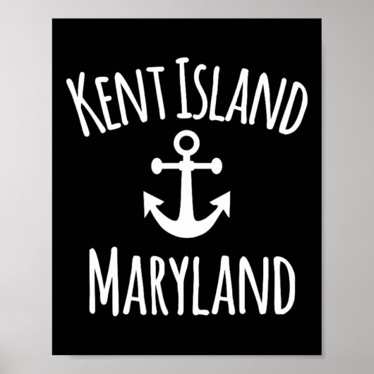 Kent Island Maryland Nautical Coastal Boating Sail Poster (Vorne)