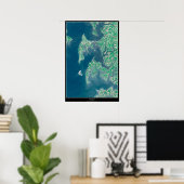 Kent Island, Maryland-Satellitenposter Poster (Heimbüro)