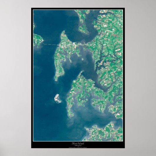 Kent Island, Maryland-Satellitenposter Poster (Vorne)
