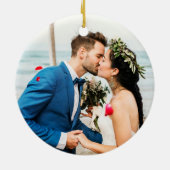 Kent Island MD Map Navy Wedding Foto Weihnachten Keramik Ornament (Hinten)